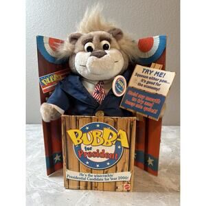 Vintage Bubba for President Presidential Candidate Plush‎ Bear Talking Toy 1999